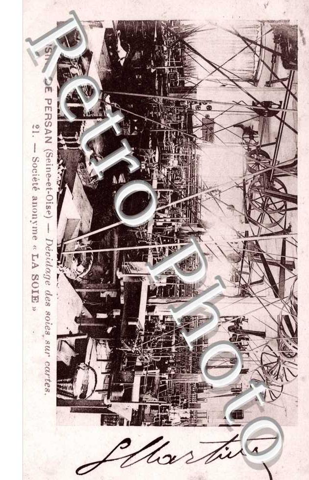 Usine de Persan - Decidage des soies sur cartes - Societe anonyme "La soie"