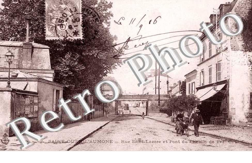 Rue Saint Lazare et le Pont du Chemin de Fer