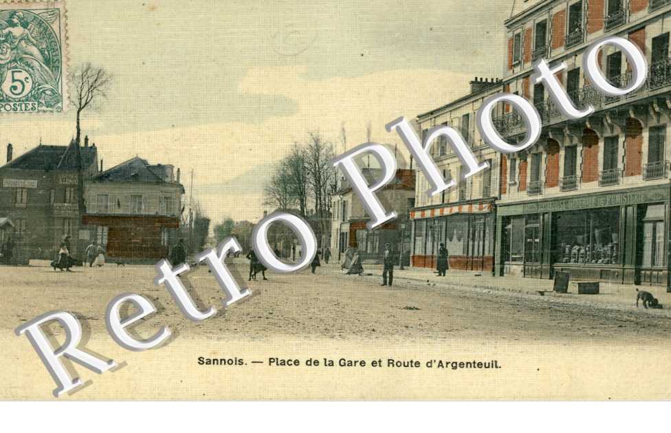 place de la gare et route d'argenteuil (carte toilee)