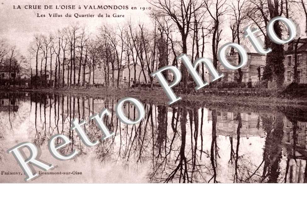 Crue de l'Oise en 1910, Villas du Quartier de la Gare