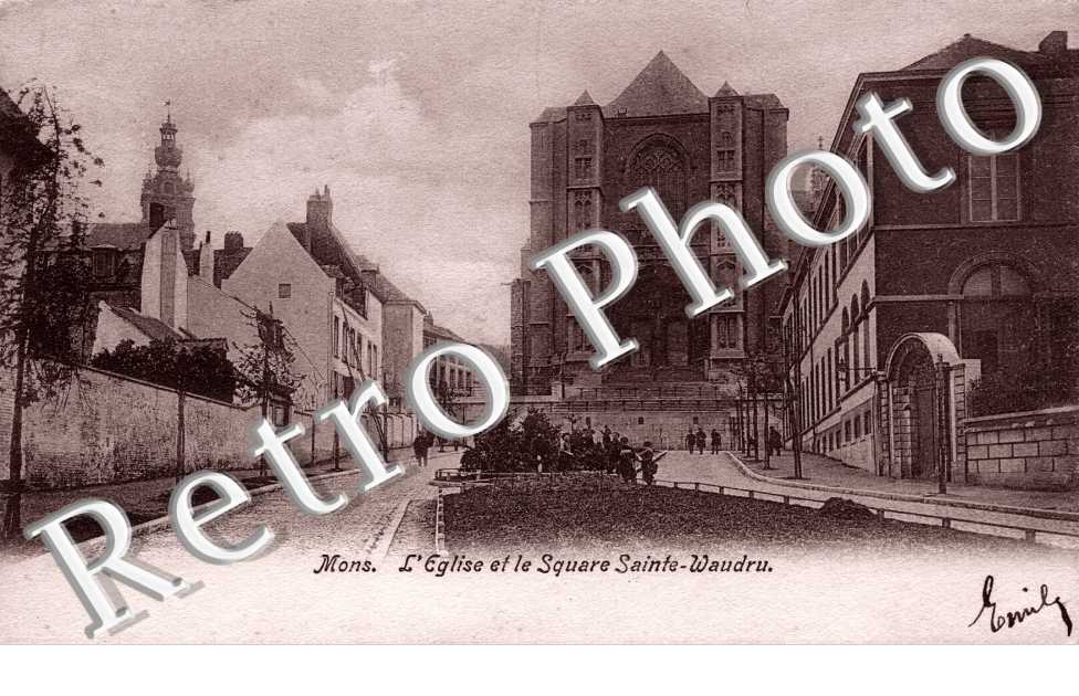 l'eglise et le square Sainte-Waudru