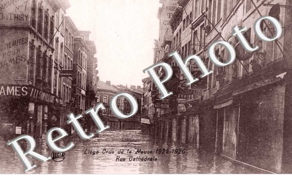 Crue de la Meuse 1925-1926 Rue Cathedrale