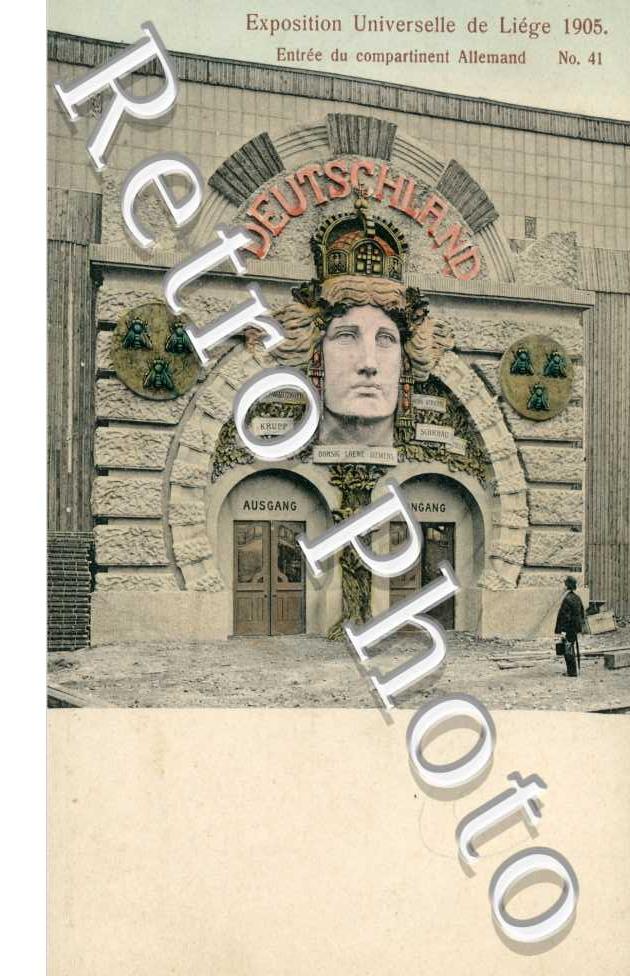 Exposition Internationale de Liege 1905 Entree du Compartiment Allemand
