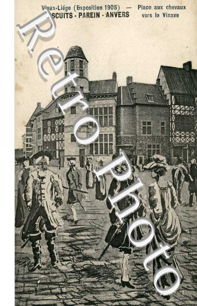 Exposition Internationale de Liege 1905 - Vieux Liege _ dessin
