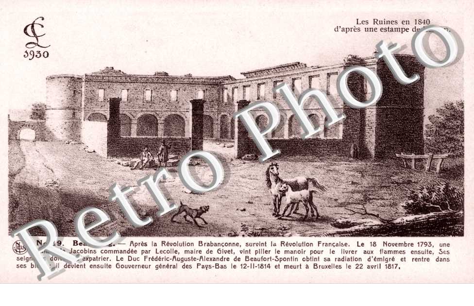 Les Ruines en 1840 d'apres une estampe de Leloup