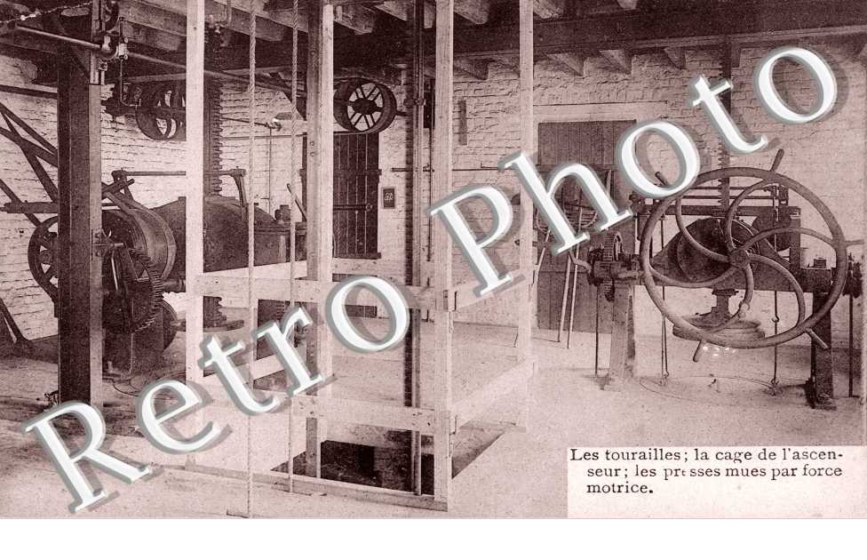 les Tourailles, la Cage de l'ascenseu, les presses mues par force motrice