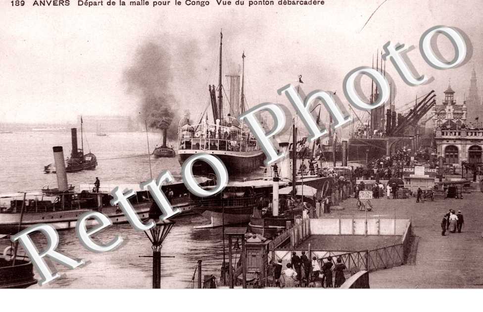 Depart de la Malle pour le Congo, Vue du Ponton debarcadere