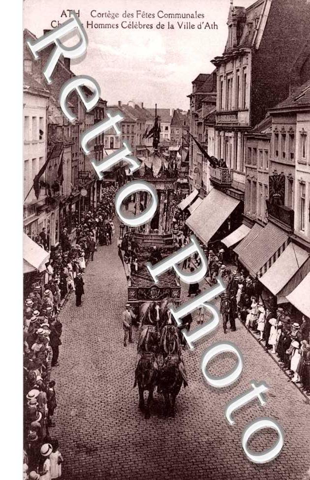 Cortege des Fetes Communales, Char des Hommes celebres de la Ville d'Ath