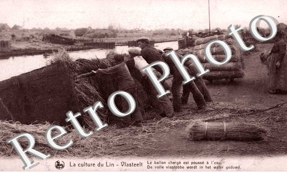 La Culture du Lin, le ballon charge est pousse a l'eau
