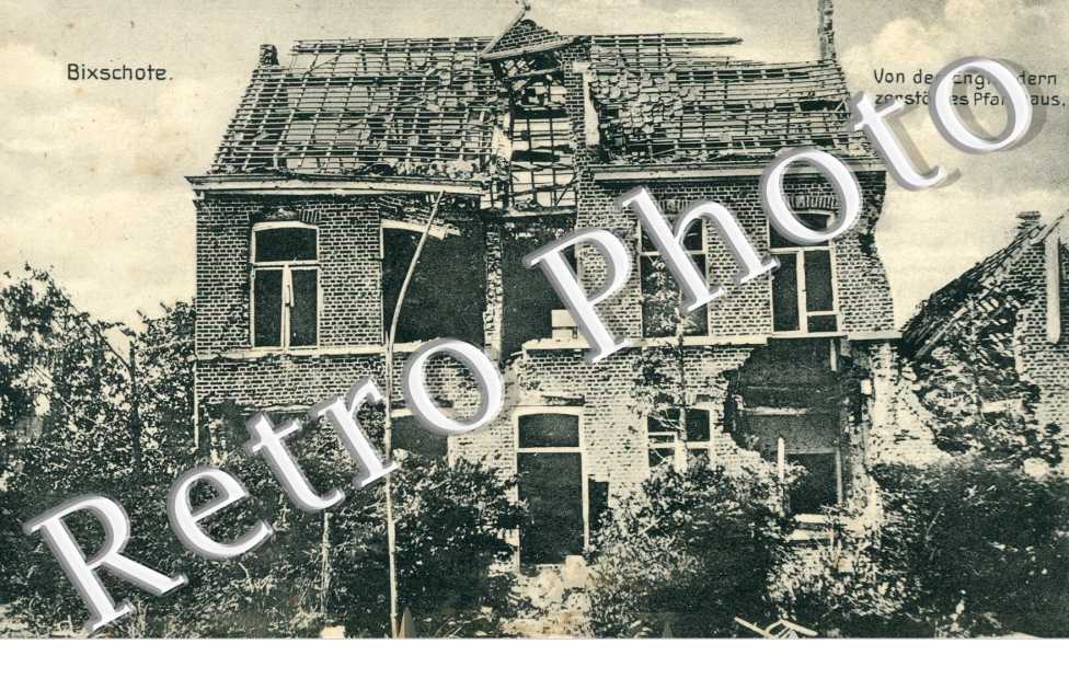 Von den Englaandern zerstortes pfarrhaus