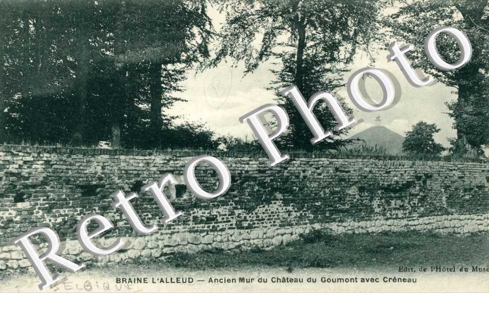 ancien mur du chateau du Goumont avec Creneau