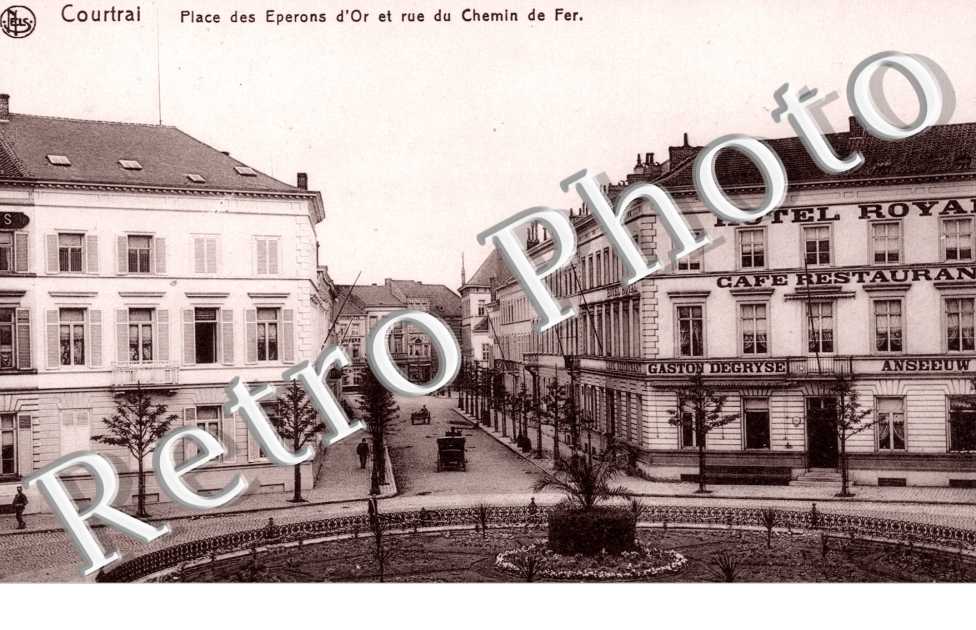 Place des Eperons d'Or et rue du chemin de fer