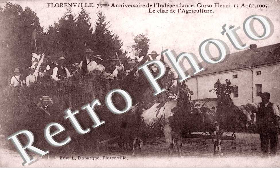 75eme anniversaire de l'Independance Cordo fleuri3 13 aout 1905 Le char de l'agriculture