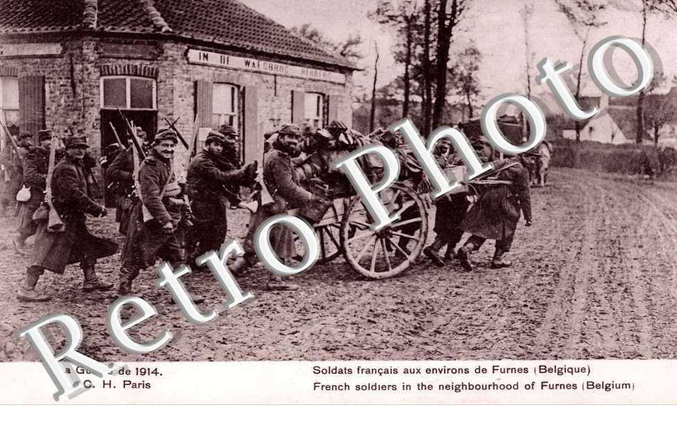 soldats francais aux environs de Furnes