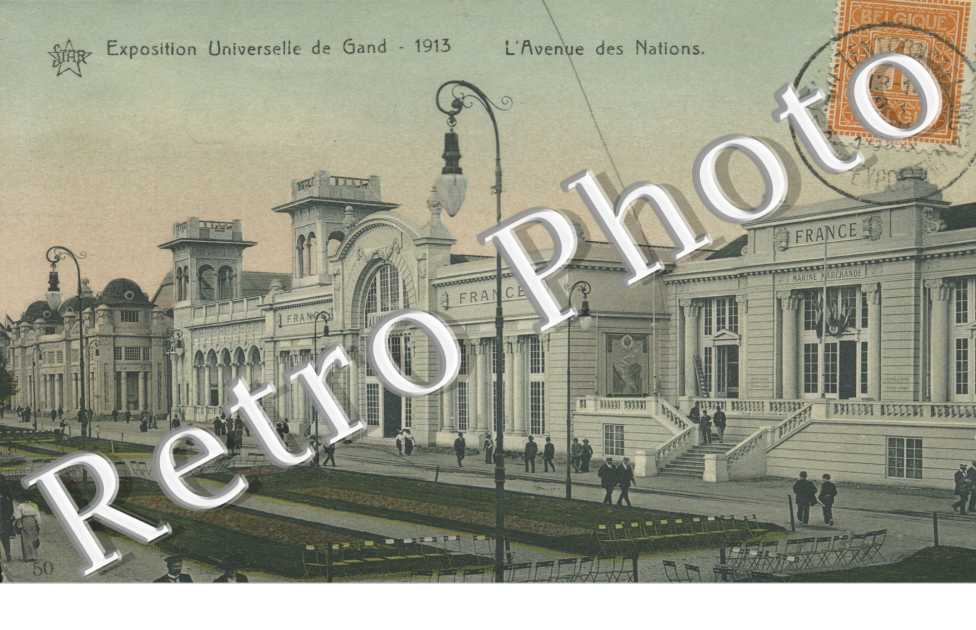 Exposition universelle de Gand 1913  -  L'avenue des nations