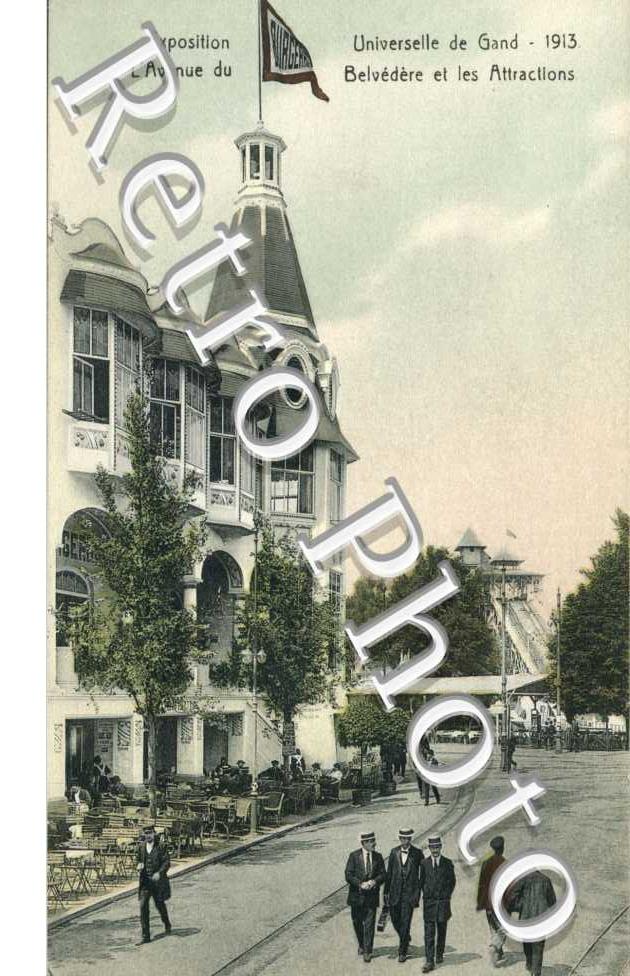 Exposition universelle de Gand 1913  L'avenue de Belvedere et les attractions