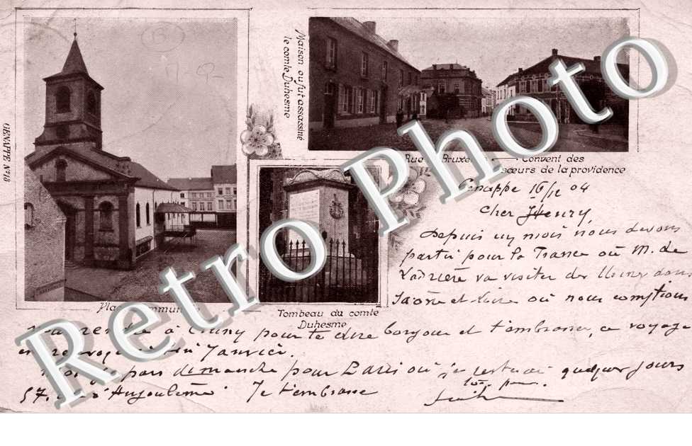 Rue de Bruxelles, Place communale, Couvent des soeurs de la providence, Tombeau du comte Duhesme
