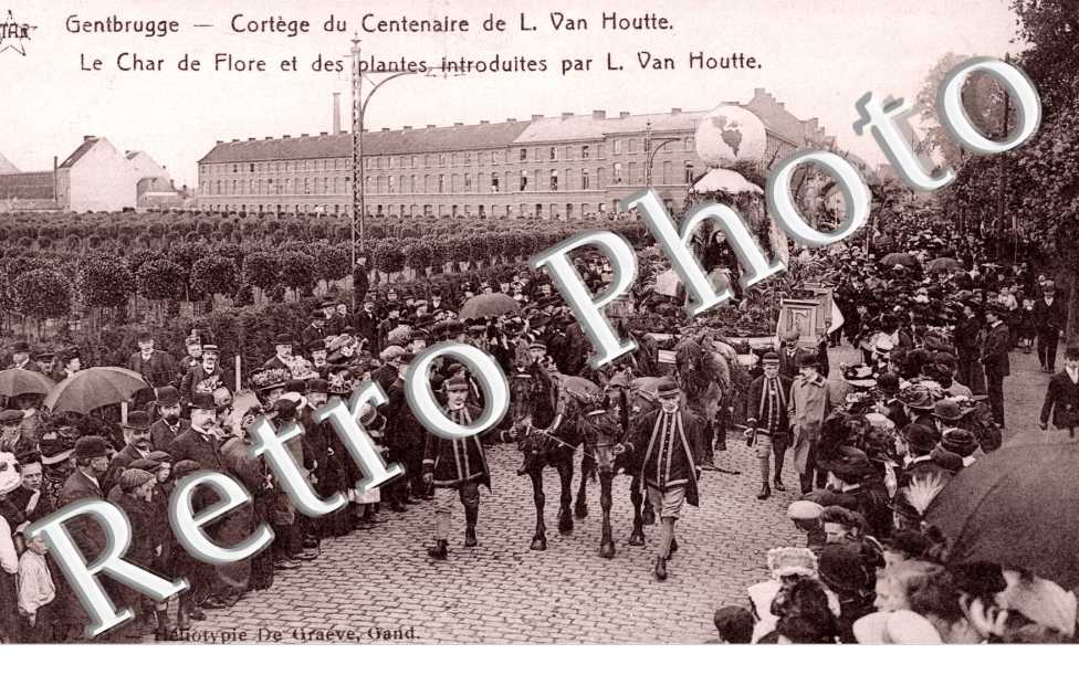 cortege du centenaire de L.Van Houtte,le char de Flore et des plantes introduites par Van Houtte