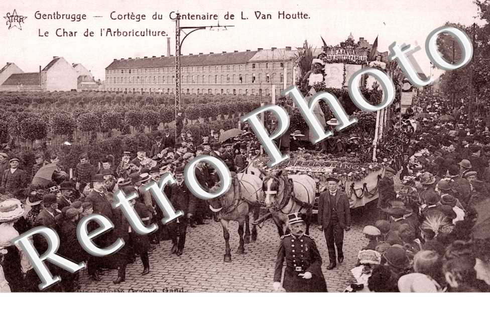 cortege du centenaire de L.Van Houtte, le char de l' arboriculture