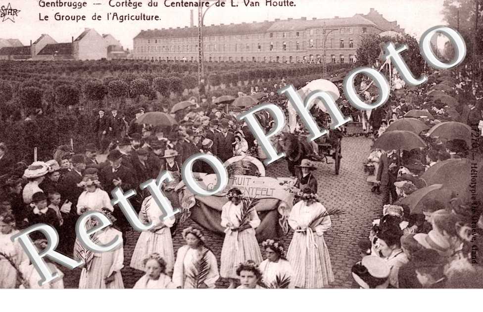 cortege du centenaire de L.Van Houtte, le groupe de l'agriculture