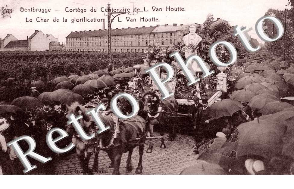cortege du centenaire de L.Van Houtte, le char de la glorification