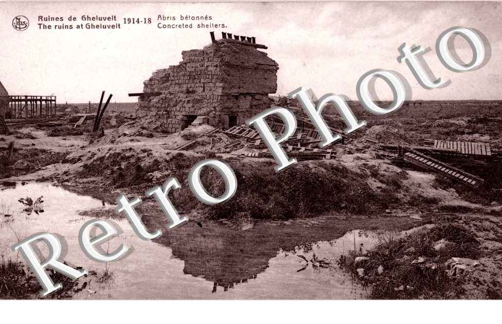 ruines, abris betonnes