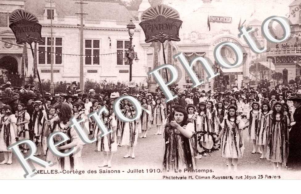 Ixelles,  Cortege des saisons juillet 1910 , le Printemps