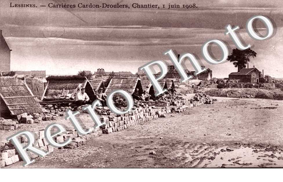 carrieres Cardon-Droulers chantier, 1er juin 1908