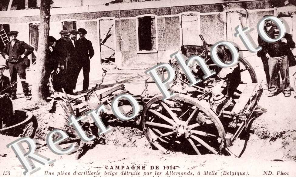 Une Piece d'Artillerie Belge Detruite