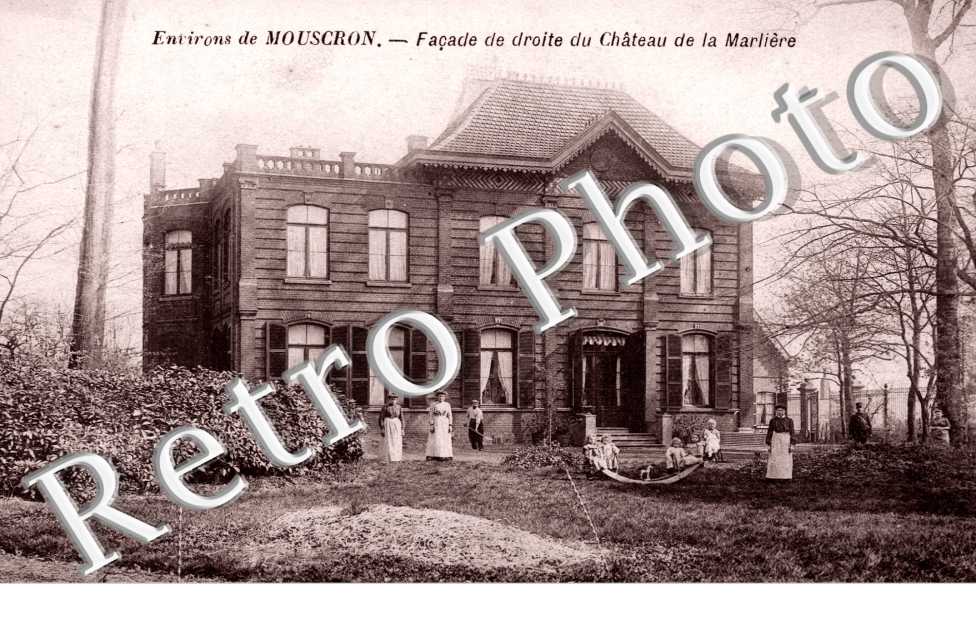 Facade droite du chateau de la Marliere