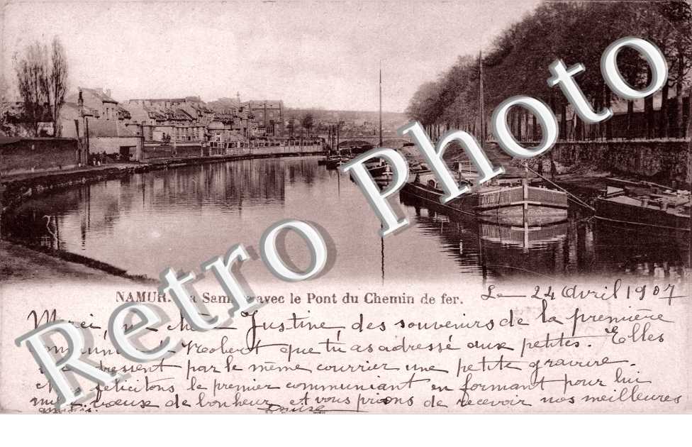 la Sambre avec le Pont du Chemain de fer