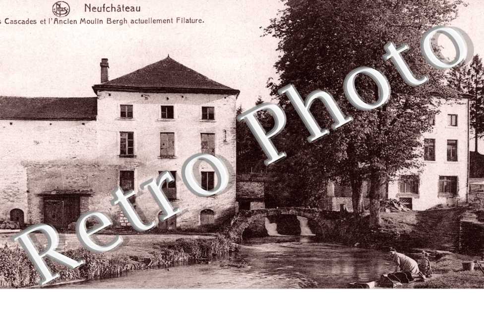 les Cascades et l'Ancien Moulin Bergh, actuellement Filature