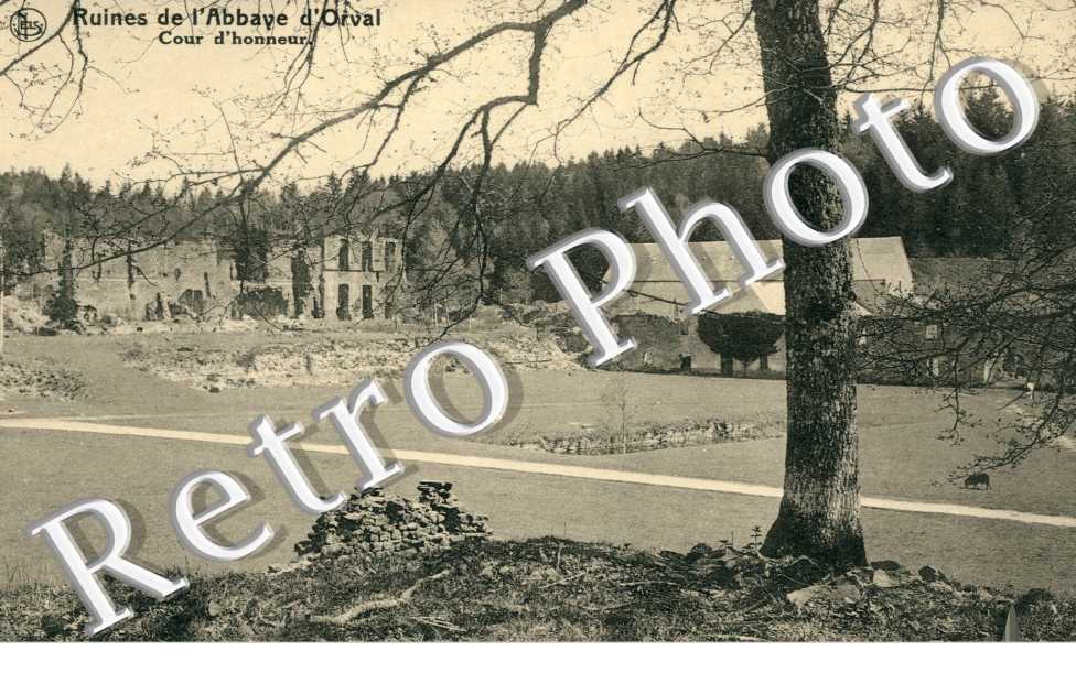 ruines de l'abbaye d'Orval, cour d'honneur