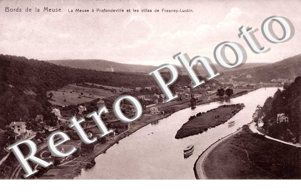 la Meuse a Profondeville et les Villas de Fresnex-Lustin