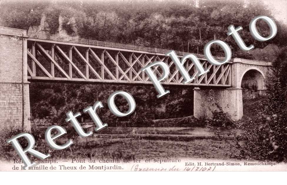 Pont du Chemin de Fer et sepulture de la famille de Theux de Montjardin