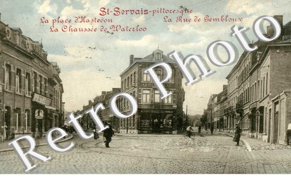 la Place d'Hastedon, la Chaussee de Waterloo, la Rue de Gembloux