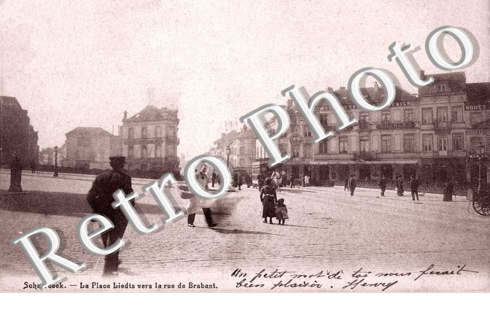 SCHAERBEEK la place Liedts vers la rue de Brabant