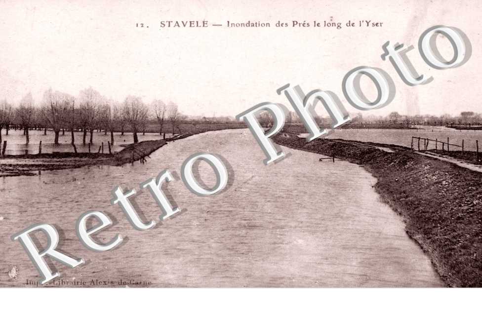 inondations des pres le long de l'Yser