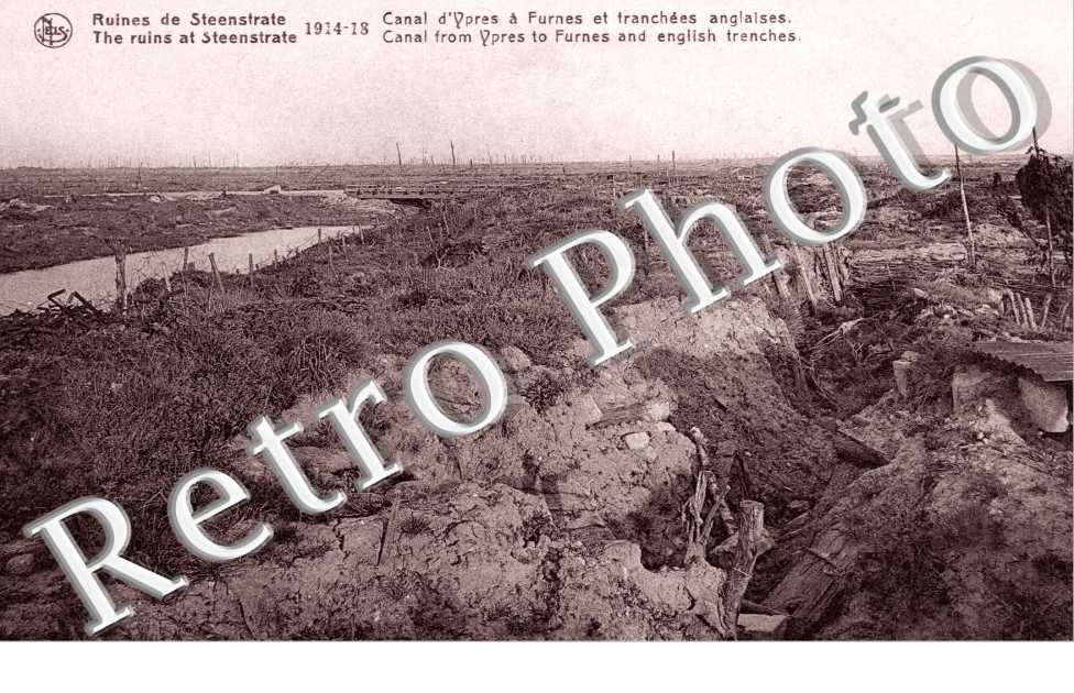 Canal d(Ypres à Furnes - Tranchées Anglaises