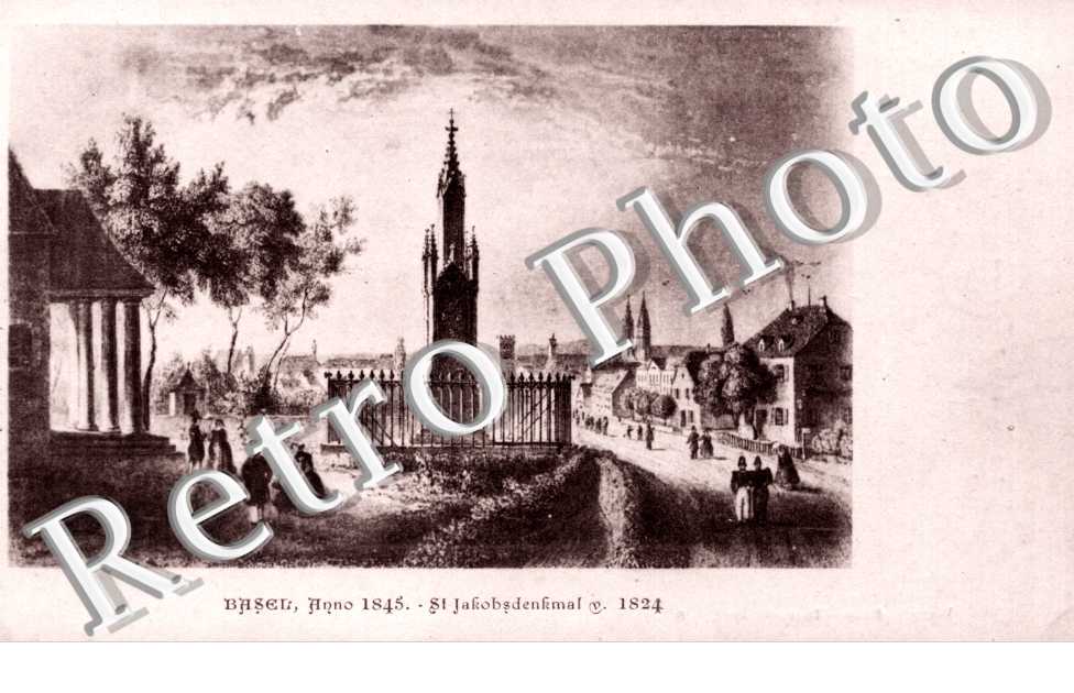 Anno 1845 - St Jakobsdenkmal 1824. Monument St Jakob 1824