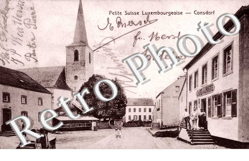 Eglise - Café de la Poste - Petite Suisse Luxembourgeoise