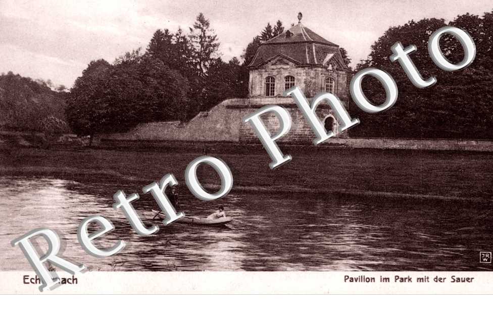 Pavillon im park mit der Sauer