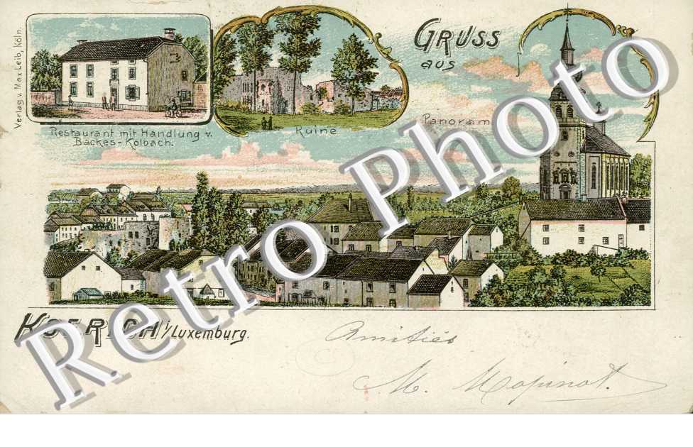 Restaurant mit Handlung Backes-Kolbach   Ruine  Panorama