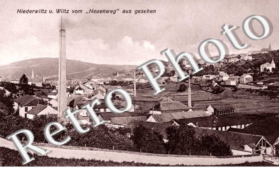 Niederwiltz u. Wiltz vom " Neuenweg " aus gesehen