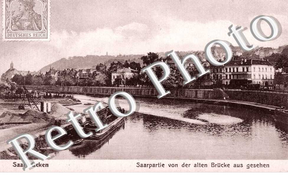 Saarpartie von der alten Brucke aus gesehen