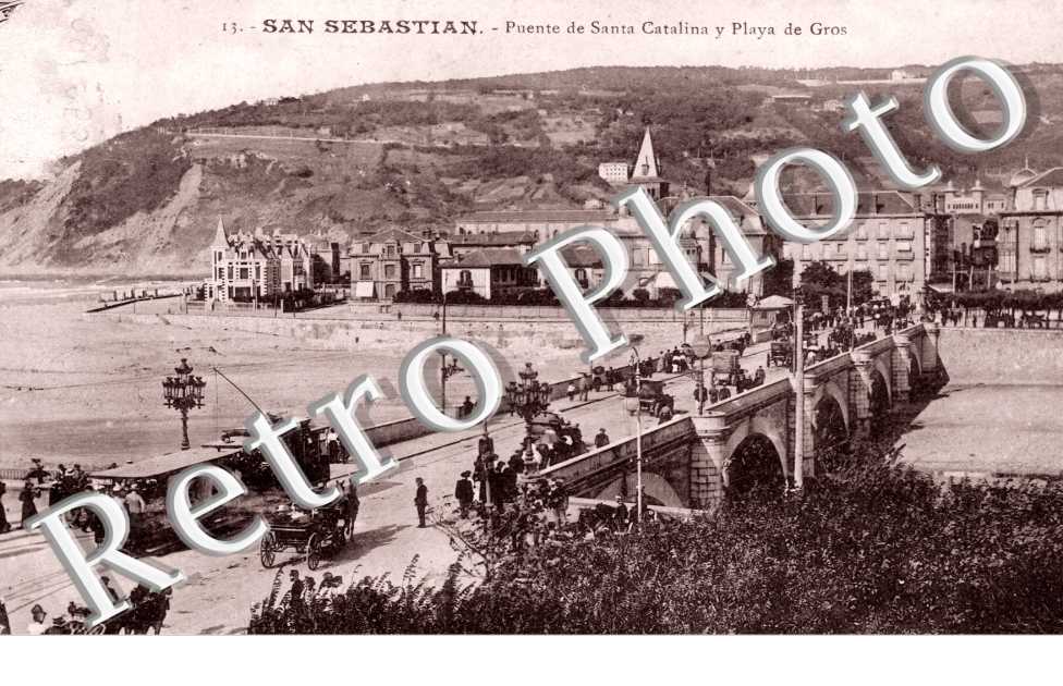 Puente de Santa Catalina y Playa de Gros