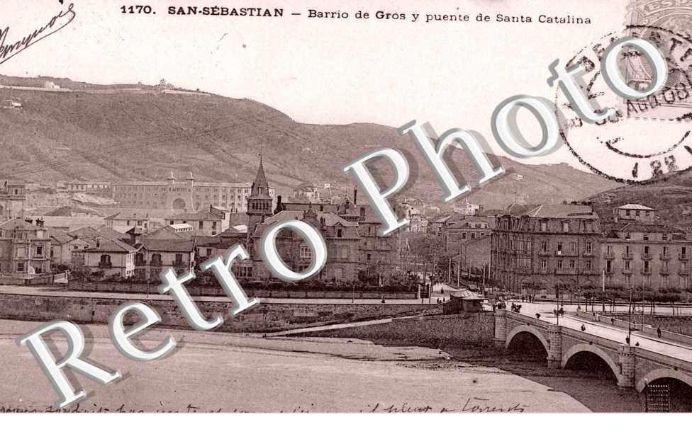 Barrio de Gros y puente de Santa Catalina