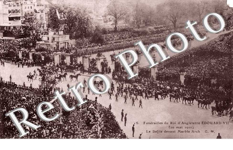 Funerailles du Roi d'Angleterre Edward VII, le Defile devant Marble Arch