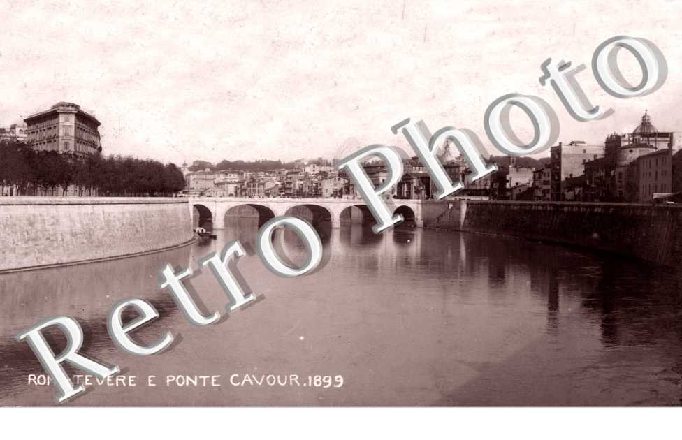 Tevere e Ponte Cavour, 1899