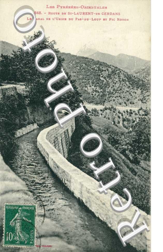 le canal de l'usine du Pas-du-Loup et pic Rodon